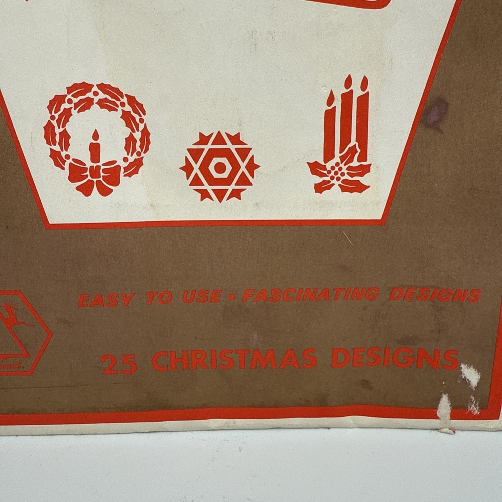 Vintage‎ National Tinsel Mfg Co Christmas Stencil Set - Picture 3 of 6